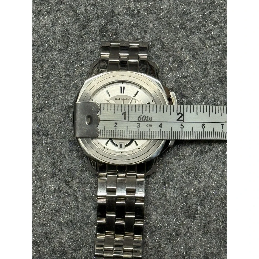 Balmain Watch Madrigal Chronograph Quartz Mens Silver Dial 44mm 5341